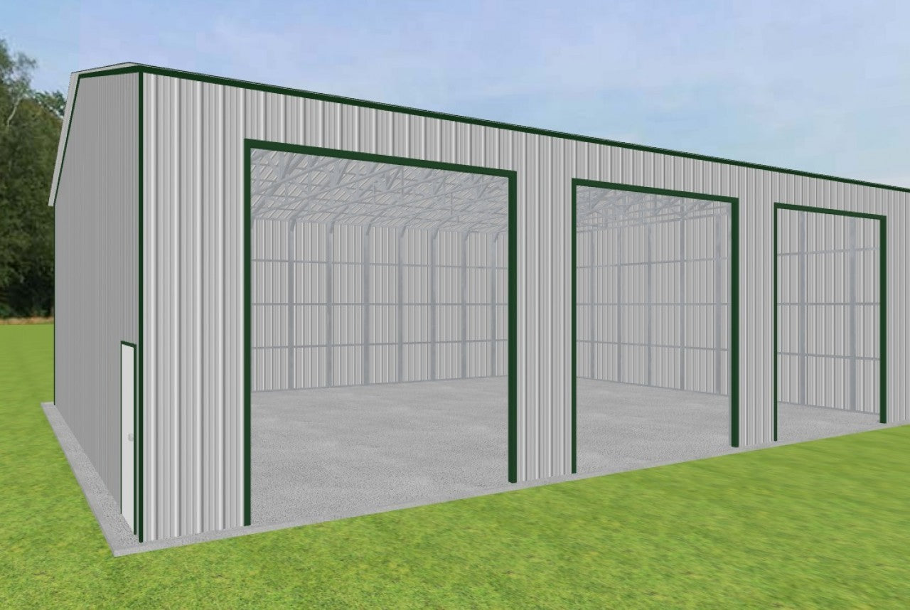 40x50x16 Commercial Building with Frame-outs & Vertical Siding