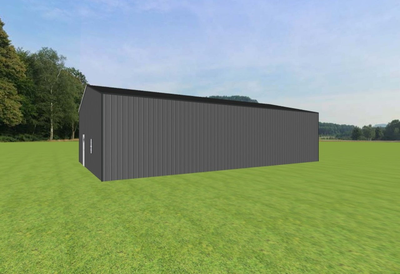 30x50x12 Metal Building with Stylish Roll-up Doors and Walk-in Door