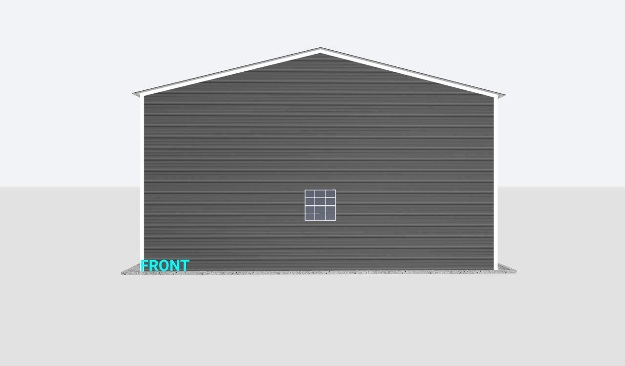 24x50x12 Three-Bay Garage with Roll-Up Doors & Windows