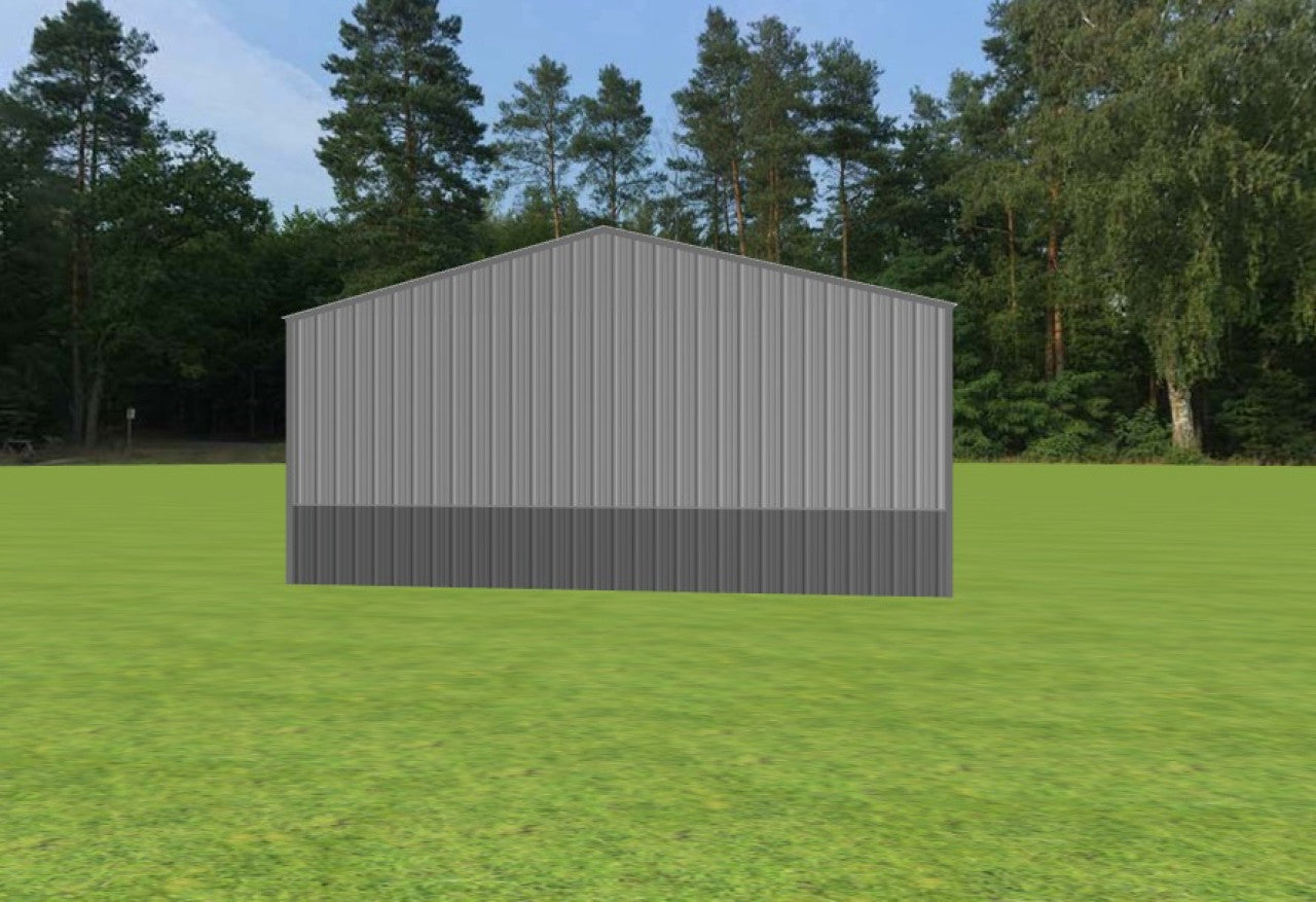 24x35x10 Versatile Metal Building with Vertical Siding and Wainscotting