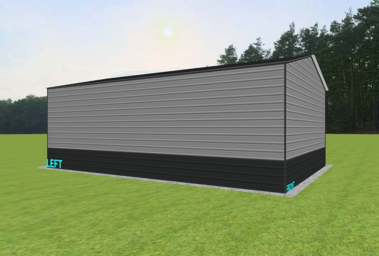 24x35x12 Metal Building with Wainscoting, Roll-Up Doors, and Walk-In Door – Perfect for Versatile Storage and Workspaces