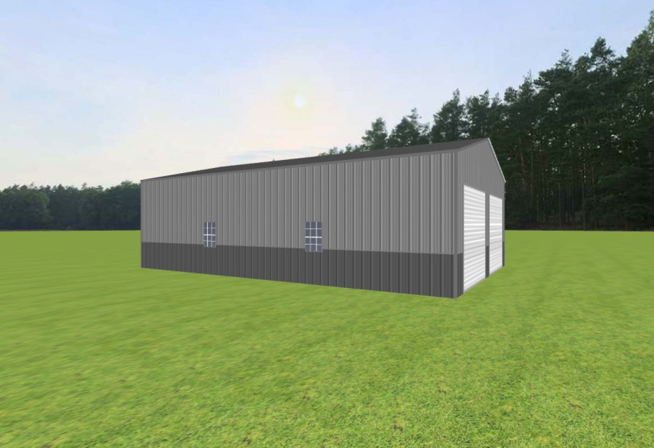 24x35x10 Versatile Metal Building with Vertical Siding and Wainscotting