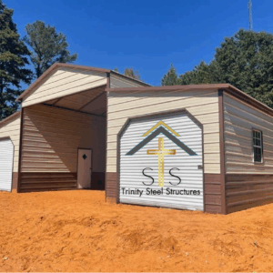 20x40x12 Garage & Carport Combo Building with Dual Lean-Tos